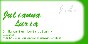 julianna luria business card